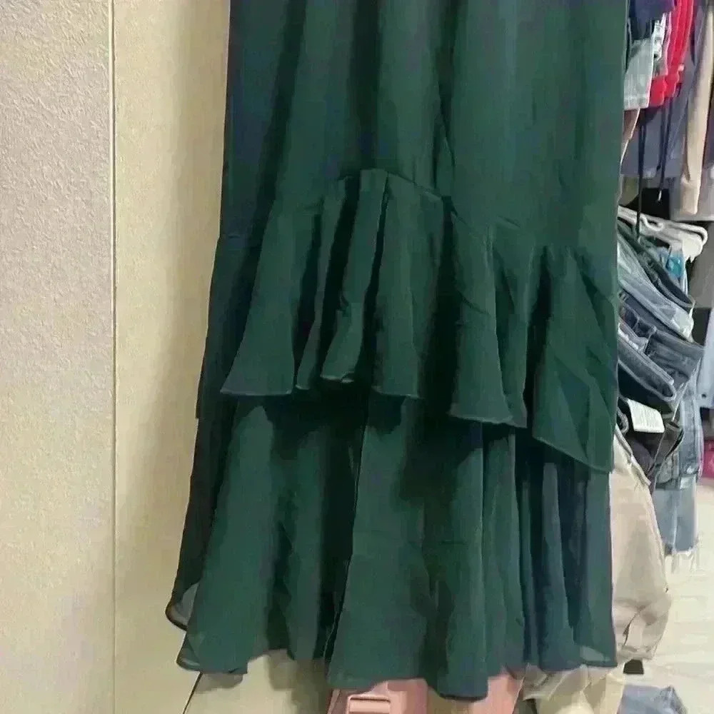 Show me your mumu- NWT Reese Ruffle Midi Dress Sz XS - Picture 5 of 12